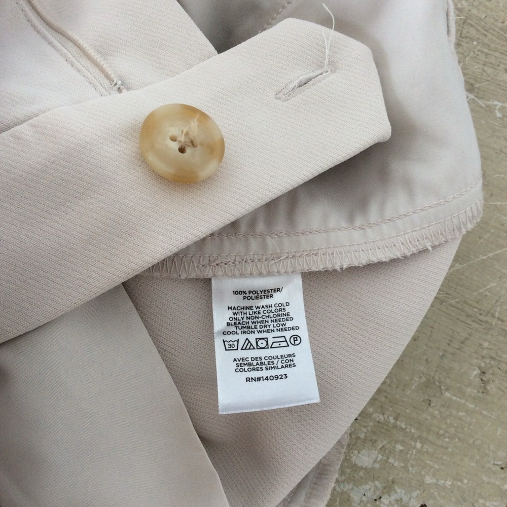 LOFT Versa Work Pants Cream Wide Leg Pleated Womens Size 8 - Picture 5 of 5